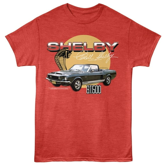 Shelby Cobra Signature GT 500 Men's T Shirt (RedHeather, Adult3XL)