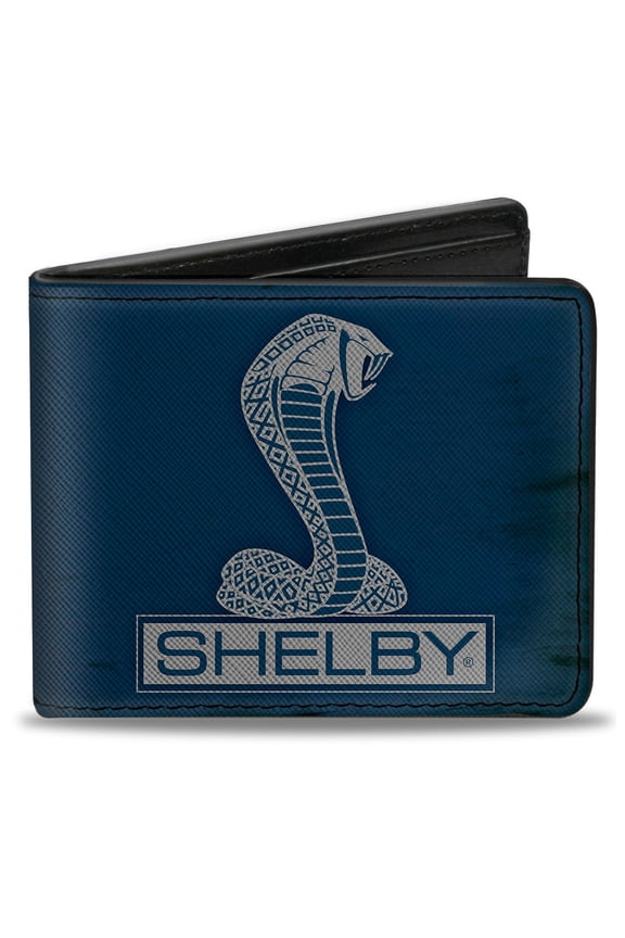 Carroll Shelby Wallet, Bifold, Shelby Tiffany Box Weathered Navy Gray, Vegan Leather