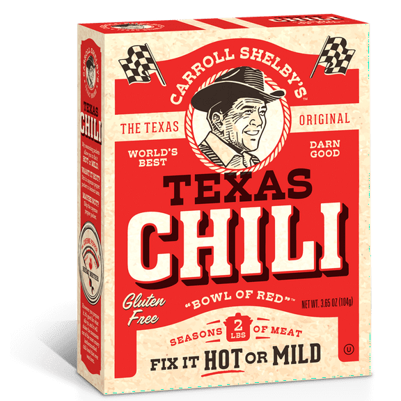 Carroll Shelby's Original Texas Chili 3.65 oz Box