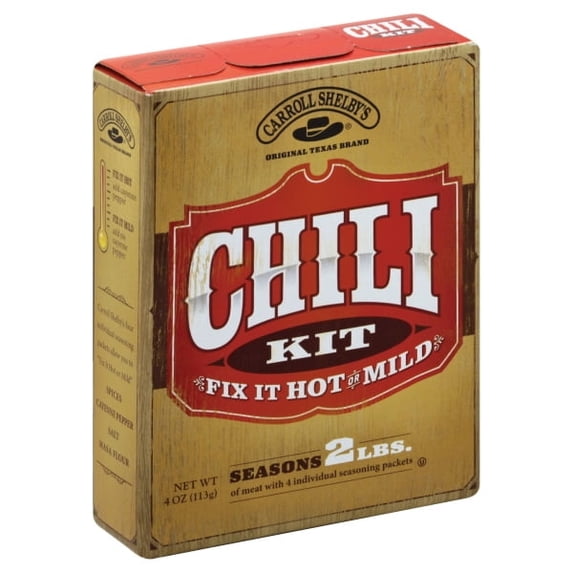 Carroll Shelby's Original Texas Chili 3.65 oz Box