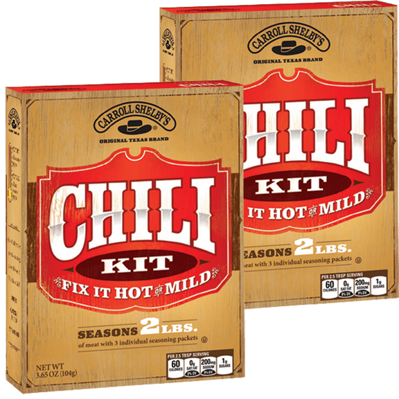 Carroll Shelby's Original Texas Chili 3.65 oz Pack of 2