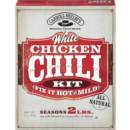 Carroll Shelby's White Chicken Chili Seasoning Kit, 3 Oz