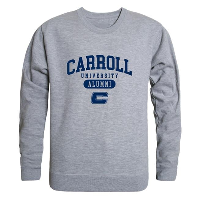 Carroll University Pioneers Alumni Fleece Sweatshirt Heather Grey Large