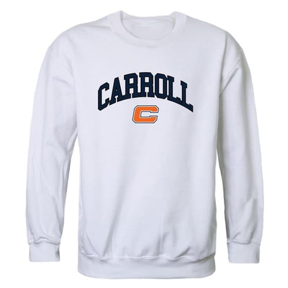 Carroll University Pioneers Campus Crewneck Sweatshirt, White - 2XL