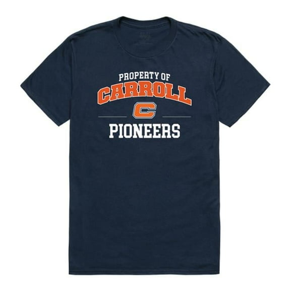 Carroll University Pioneers Property College T-Shirt, Navy - Extra Large