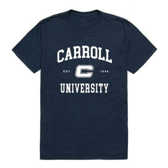 Carroll University Pioneers Seal College T-Shirt, Navy - Medium