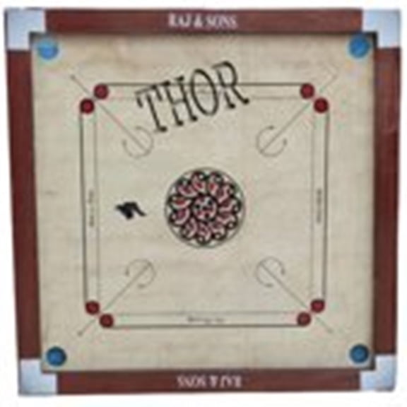 Carrom Board Game Champion Used in Tournament With Coin, Striker & Powder 27" X 27"