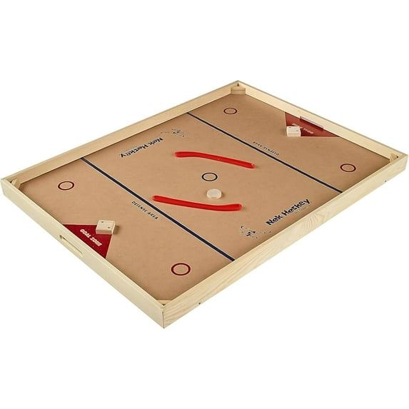 Carrom Champion Nok Hockey Game (Large Size) — Wooden Board Games for Adults & Children — Indoor and Outdoor Games for Family