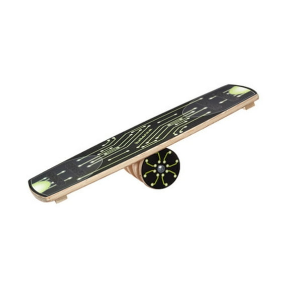 Carrom Green Balance Board — Fun and Practical Wooden Balance Trainer for Kids & Adults — 300- lb Weight Limit