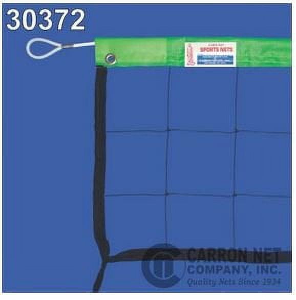Carron Neon Volleyball Net with Green Headband - 32' X 3', 21 Nylon, 1/4" Steel Cable top and Bottom