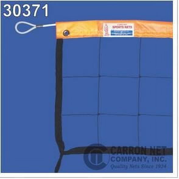 Carron Neon Volleyball Net with Orange Headband - 32' X 3', 21 Nylon, 1/4" Steel Cable top and Bottom
