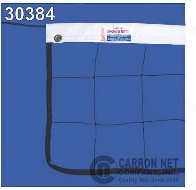 Carron Recreational Volleyball Net with White Headband - 32' X 3', 21 Nylon, 3/16" Poly Rope top, Tie Cords Bottom