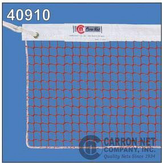 Carronnet Heavy Duty Badminton Net - 21' X 2' 6"; 1" Square mesh in red #9 Nylon, Poly Rope top; Over-Edged Sides and Bottom. 1-1/4 lbs