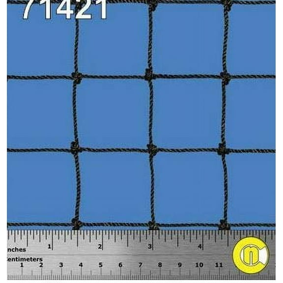 Carronnet New Listing - Pack of 2 - White - Field Hockey Goal Net - 7'H X 12'W X 4' Deep at top and Bottom; Made of #21 Nylon, 1 1/2" mesh, Tape Bound; Lacing Cords Included.