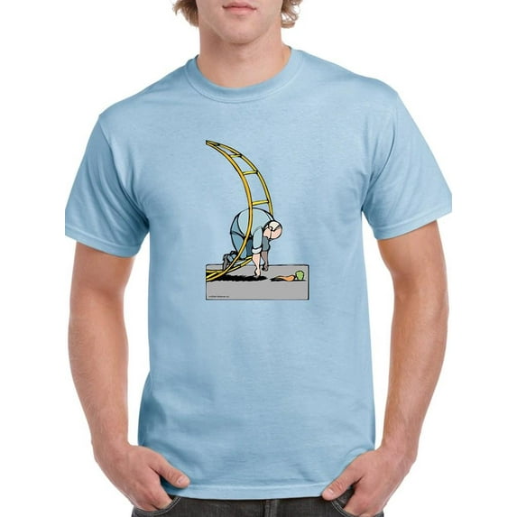 Carrot And Wheel Motivation T-Shirt Men -Wilfred Hildonen Designs, Male 3X-Large