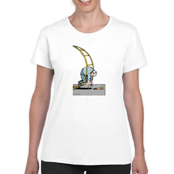 Carrot And Wheel Motivation T-Shirt Women -Wilfred Hildonen Designs, Female XX-Large