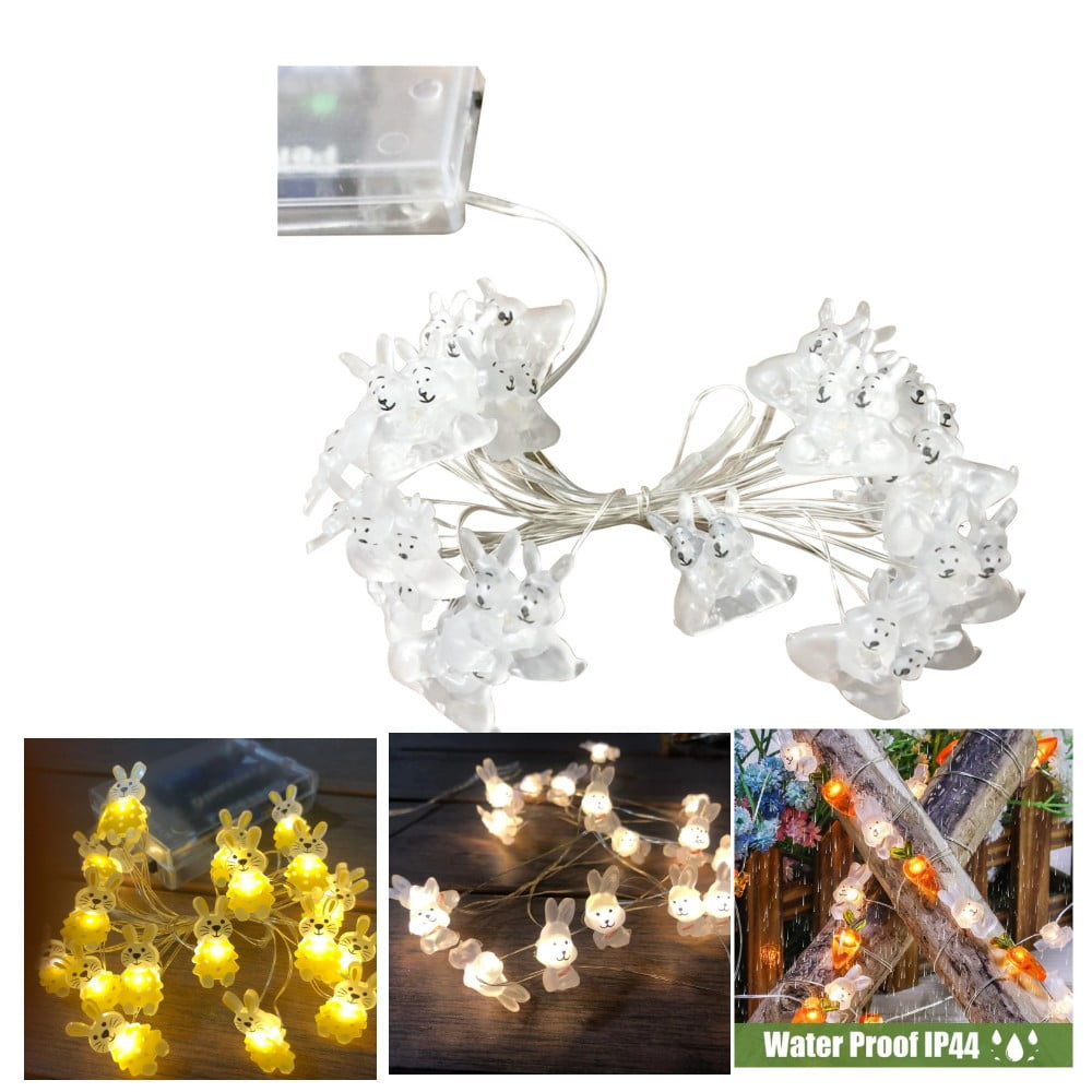 Carrot Bunny Light String Easter Day Decorative Lights LED Copper Wire Light String Egg Lights