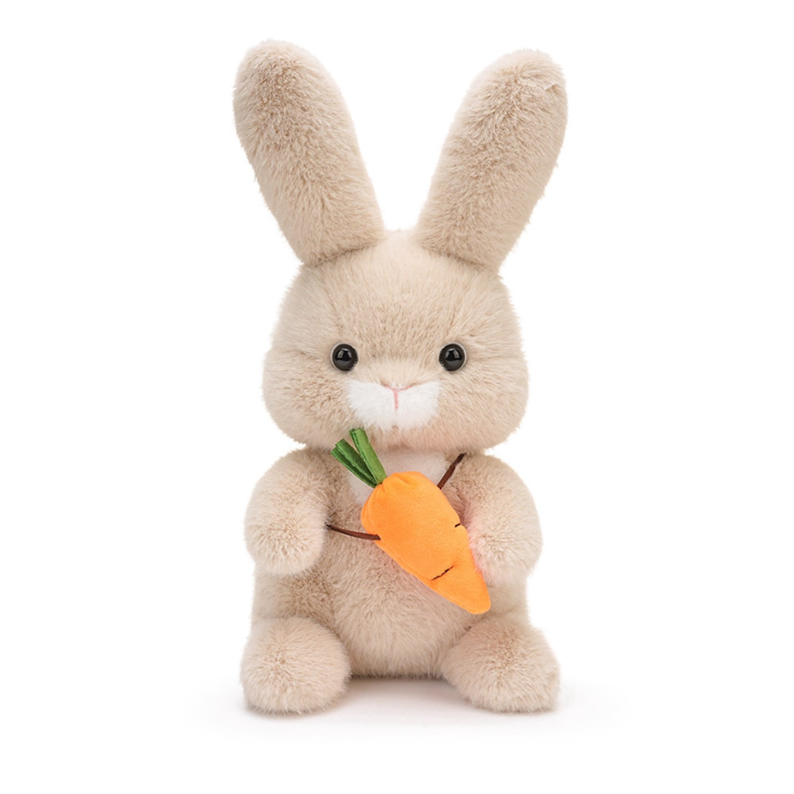 Carrot Bunny Plush Toy Soft Stuffed Animal Cute Rabbit Doll Holding Carrot Gift Decor