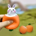 thumbnail image 1 of Carrot Bunny Pop Fidget Toy - Cute Squishing Stress Relief Toy for Kids & Adults, Easter Basket Stuffer, 1 of 1