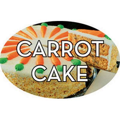 Carrot Cake Food Store Labels 1.25" x 2" 500 each per roll Great Quality Stickers Decals
