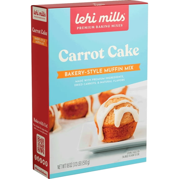 LEHI MILLS CARROT CAKE MUFFIN MIX 18OZ