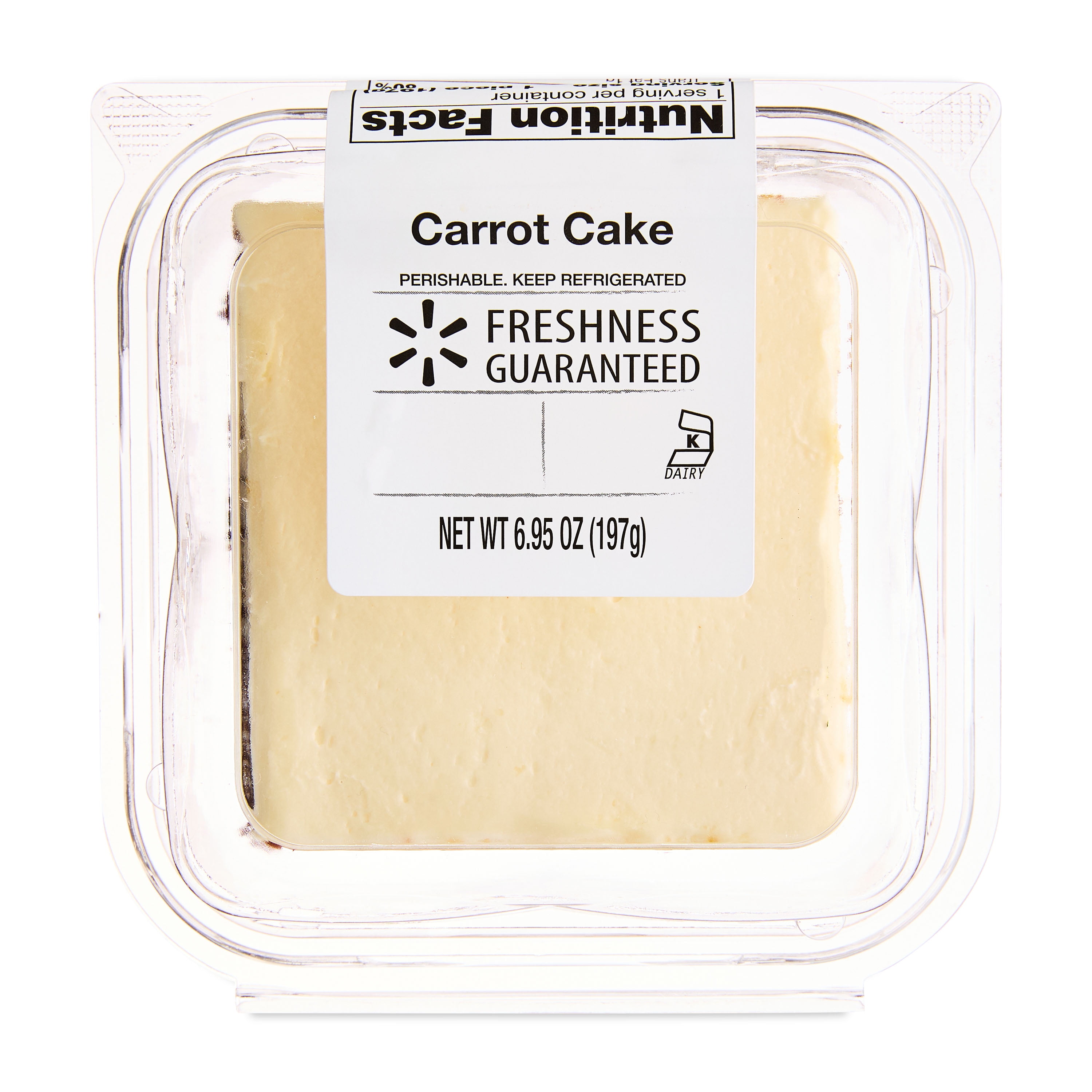 Freshness Guaranteed Carrot Cake Square, Baked, 6.95 oz (Refrigerated)