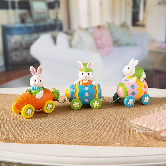 Carrot Express Train with Easter Eggs Tabletop Decoration, Home Decor, Easter, 3 Pieces