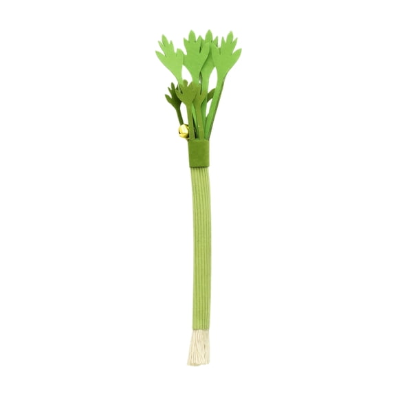 Felt Vegetable Cat Chew Toys, Natural Silver Vine Silver Vine Molar Sticks,Carrot & Parsley Kitten Teething Toys,Indoor Cat Calming Interactive Toys,Cat Dental Care, Prevent Furniture Chewing-Parsley