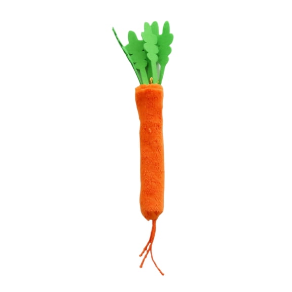 Felt Vegetable Cat Chew Toys, Natural Silver Vine Silver Vine Molar Sticks,Carrot & Parsley Kitten Teething Toys,Indoor Cat Calming Interactive Toys,Cat Dental Care, Prevent Furniture Chewing-Carrot