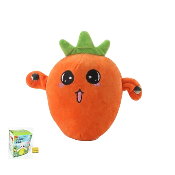 Carrot Interactive Musical Plush Toys with Human Body Induction Touch Sensor Beat Piano Soft Stuffed Fruit Instrument for Sensory Learning
