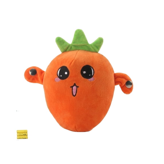 Carrot Interactive Musical Plush Toys with Human Body Induction Touch Sensor Beat Piano Soft Stuffed Fruit Instrument for Sensory Learning
