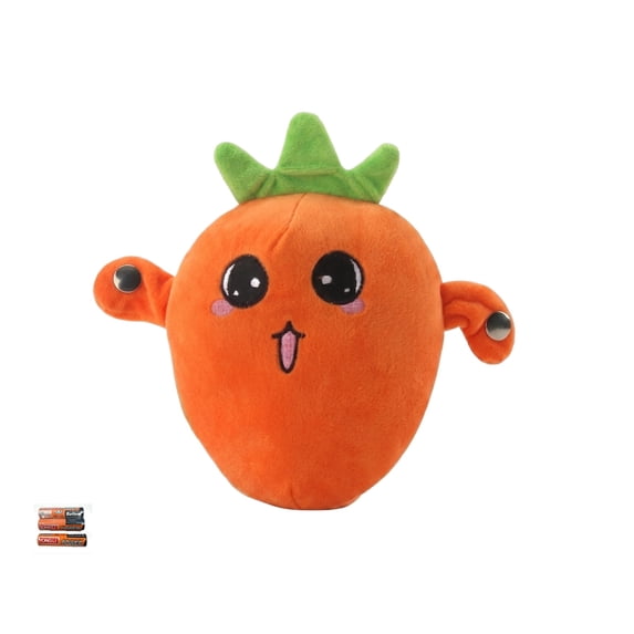 Carrot Interactive Musical Plush Toys with Human Body Induction Touch Sensor Beat Piano Soft Stuffed Fruit Instrument for Sensory Learning