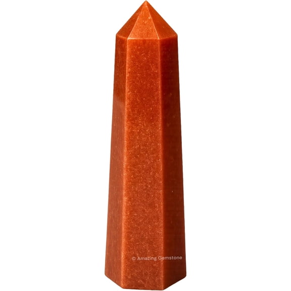 Carrot Jasper Crystal Tower Obelisk Point (3" to 4" INCH)