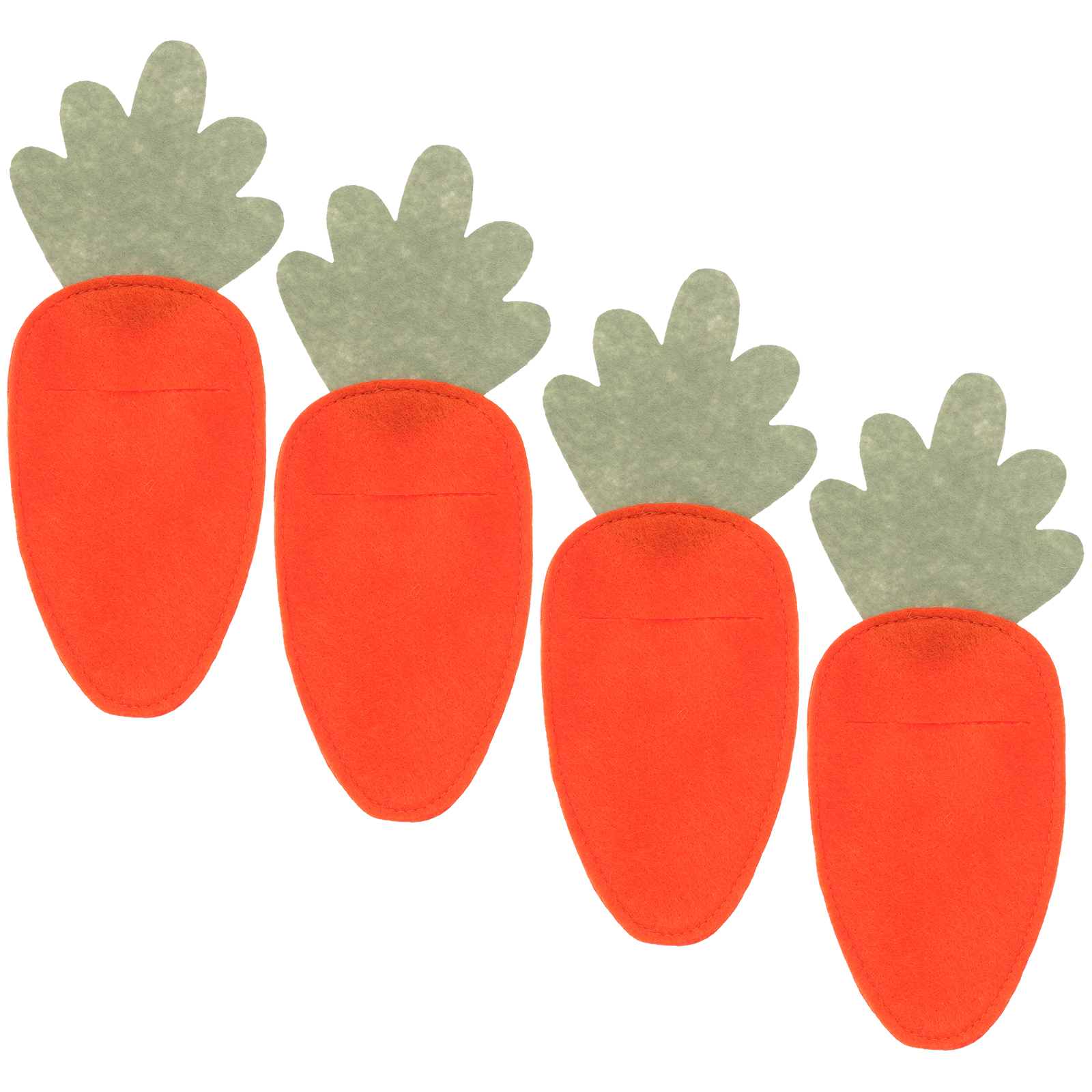 Carrot Knife and Fork Bag Flatware Easter Utensil Holders Party