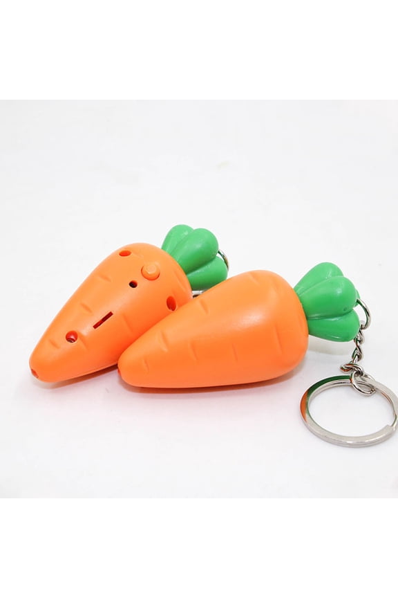 Keyring Simulation Carrot Pattern LED Light Vocal Car Pendant Keyring Keychains for Handbag Phone Pendant Decoration for Women and Girls