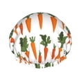 thumbnail image 1 of Carrot Pattern Daucus Shower Cap, Reusable Bath Hair Hat for all Hair Lengths Hair Cover with Elastic Band Double Waterproof Layers Bathing Hat, 1 of 5