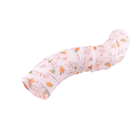 Carrot Pattern Small Pet Tunnel, Foldable Hamster Ferret Play Tube, Collapsible Guinea Pig Hideout Toy, Lightweight Cage Landscaping Accessory, Boredom Relief Exercise Tunnel