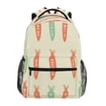 thumbnail image 1 of Carrot Pattern Stylish Large Backpack 15L Self-Standing Durable Twill for School, Office and Travel Use, 1 of 9