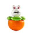 thumbnail image 1 of Carrot Rabbit Roly-poly Wobble Toy for Sensory Exploration and Educational Play Chewable Safe Material Design for Hand Eye Coordination Development, 1 of 5