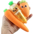 thumbnail image 1 of Carrot Set of 3 - Sugar, Sand, and Creamy Doh Filled Squeeze Stress Balls - Sensory, Stress, Fidget Toy - Vegetable Easter, 1 of 8