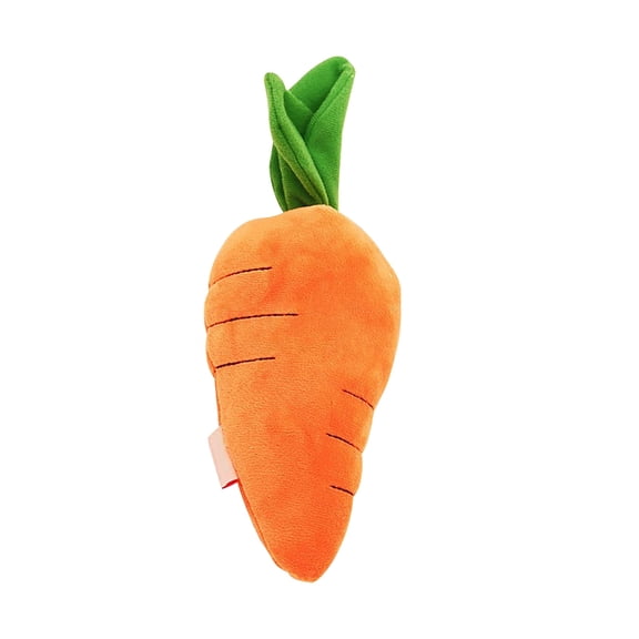 Carrot Shaped Dog Toy, Plush Dog and Cat Toys, Soft And Soothing Carrot (7.9-Inch Carrot)