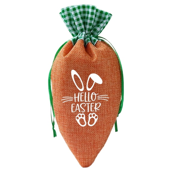 Carrot Shaped Easter Candy Bag, Bunny Themed Holiday Treat Bags for Easter Egg Hunts, Party Favors, Classroom Rewards, And Spring Celebrations Harlik
