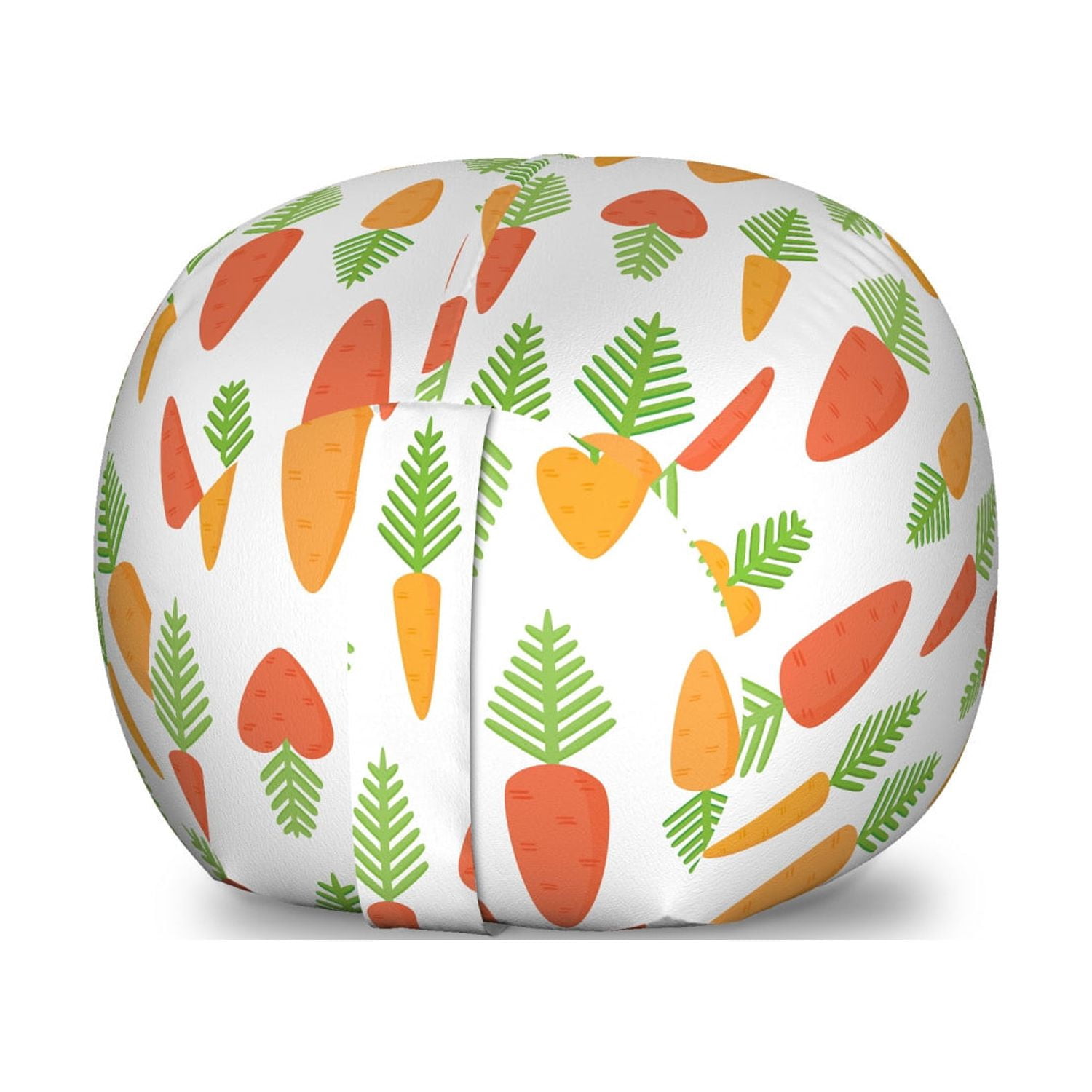 Carrot Storage Toy Bag Chair, Cartoon Style Root Vegetables with Leaves ...
