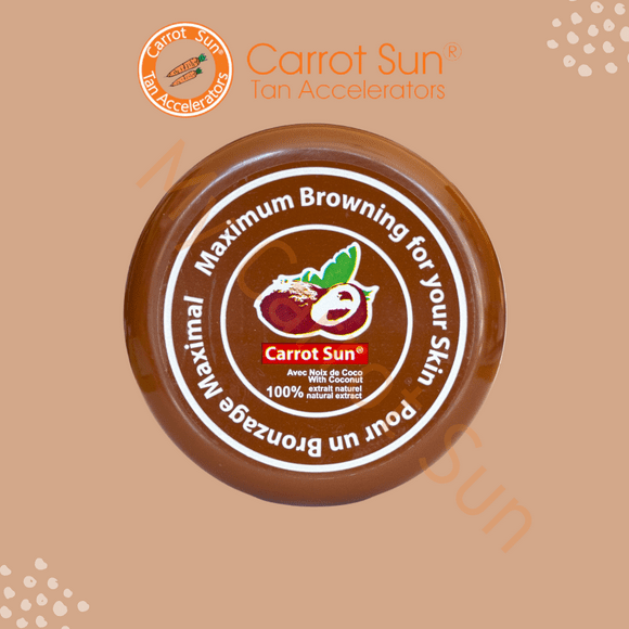 Carrot Sun Tan Accelerator Tanning Coconut Cream , Coconut Oil and Almond Oil 350ML