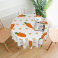 thumbnail image 1 of Carrot Tablecloth Round Table Cloths 60 Inch Wrinkle Resistant Picnic Table Covers Washable for Party Picnic, 1 of 6
