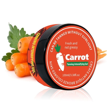 Carrot Tanning Booster，Carrot Tanning Gel Intensive Tanning Luxe Gel, Tan Accelerator for Outdoor Sun and Tanning Beds, Achieve a Natural Tan with Natural Ingredients(100ml/3.38fl.oz)