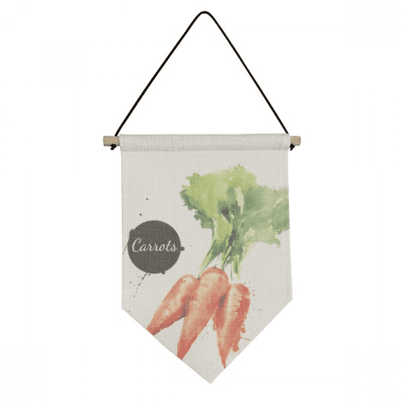 Carrot Vegetable Tasty Healthy Watercolor Canvas Flag Hanging Wall Art Decor Banner