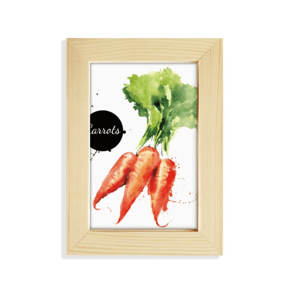 Carrot Vegetable Tasty Healthy Watercolor Desktop Display Photo Frame Picture Art Painting 5x7 inch