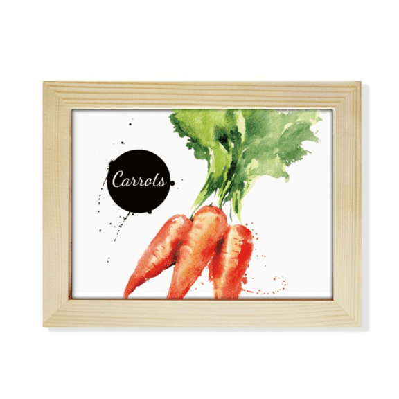 Carrot Vegetable Tasty Healthy Watercolor Desktop Photo Frame Picture Art Decoration Painting 6x8 inch