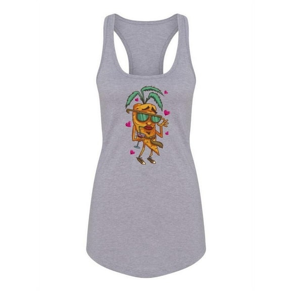 Carrot With Hearts Racerback Tank Women -Image by Shutterstock, Female x-Large